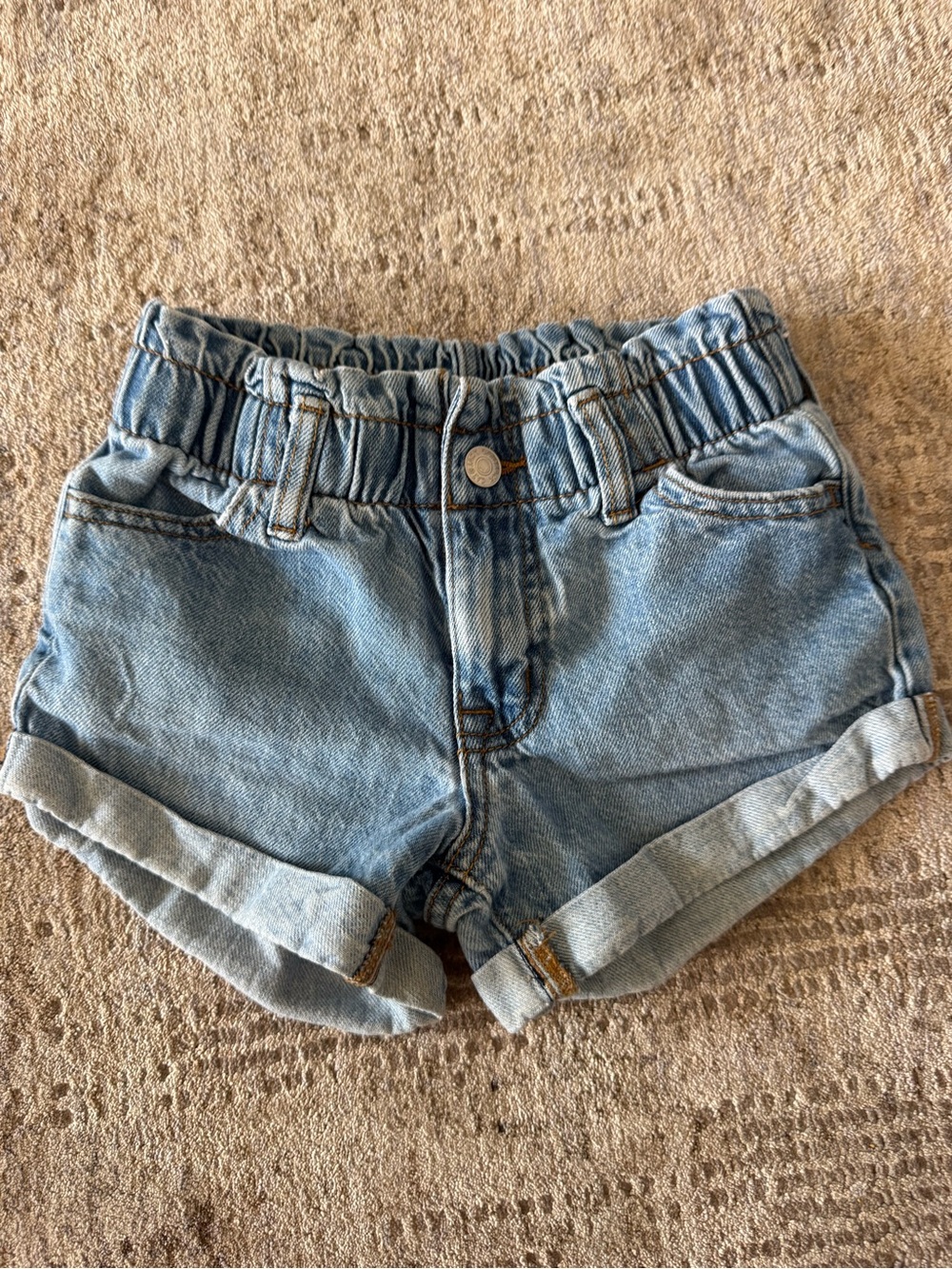 Cat & Jack Light Blue Denim Rolled-Cuff Shorts